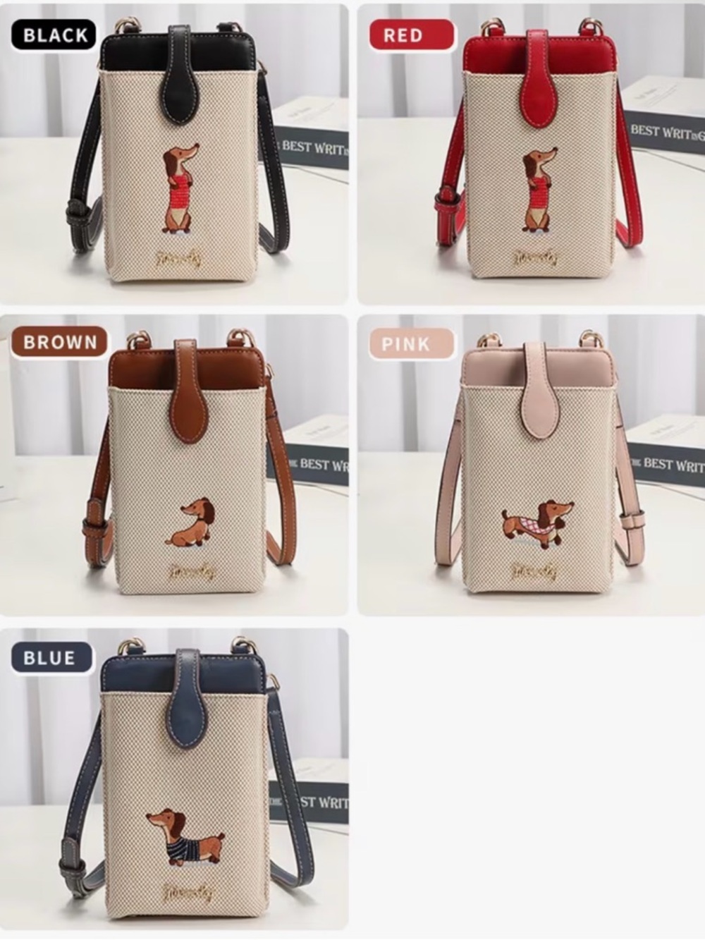 🚨Last 1 🚨New Embroidered Dachshund Crossbody Bags - Picture 7 of 12